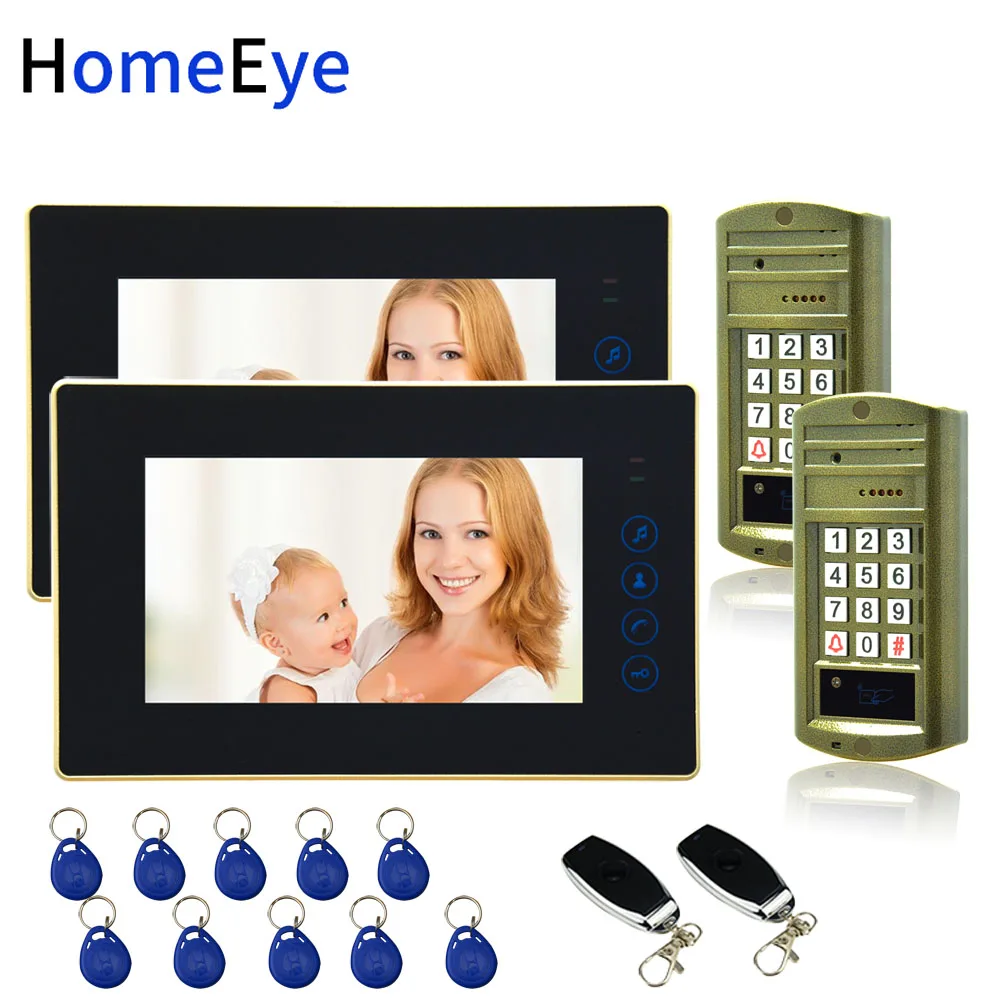 Password+ID Card+ Remote Unlock 7'' Video Door Phone Video Intercom Door Bell Home Access Control System for 2 Doors Waterproof
Password+ID Card+ Remote Unlock 7'' Video Door Phone Video Intercom Door Bell Home Access Control System for 2 Doors Waterproof