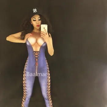 Women Sexy 3D Jumpsuit Nightclub Outfit Stage Dance Stretch Bodysuit One-piece Costume Female Singer Performance Leggings DJ DS
Women Sexy 3D Jumpsuit Nightclub Outfit Stage Dance Stretch Bodysuit One-piece Costume Female Singer Performance Leggings DJ DS