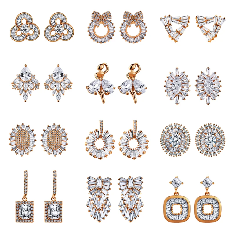 MISANANRYNE Cute Exquisite Crystal Rhinstone Stud Earrings Flower Geometry Earrings For Women Statement Ear Jewelry
MISANANRYNE Cute Exquisite Crystal Rhinstone Stud Earrings Flower Geometry Earrings For Women Statement Ear Jewelry