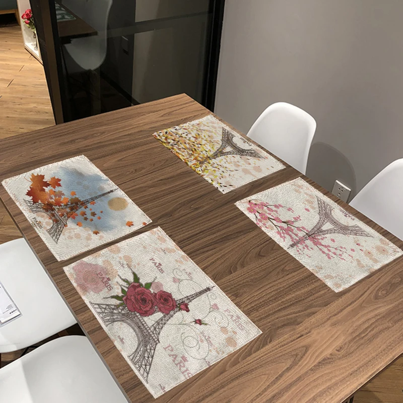 Beautiful Famous Paris Building Tower Table Napkin Flower Letter Decorate Living Room Dining Hall Maple Leaf Table Mat Placemat
Beautiful Famous Paris Building Tower Table Napkin Flower Letter Decorate Living Room Dining Hall Maple Leaf Table Mat Placemat