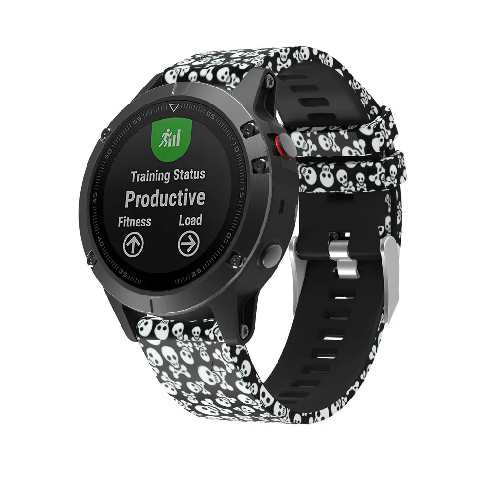 Ouhaobin Printing Replacement Silicagel Strap Quick Install Soft Watch Skull Strap For Garmin Fenix 5 GPS Watch Straps
Ouhaobin Printing Replacement Silicagel Strap Quick Install Soft Watch Skull Strap For Garmin Fenix 5 GPS Watch Straps