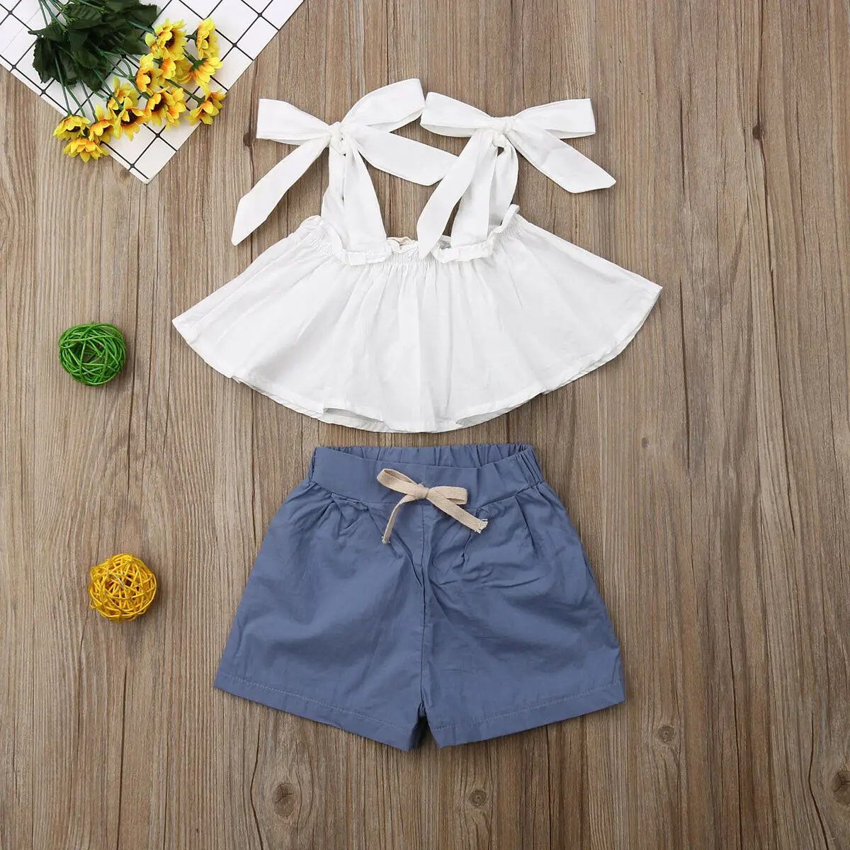 USA Toddler Baby Girls Clothes Vest Crop Tops T Shirt+ Blue Shorts Outfits Set Clothes 2pcs
USA Toddler Baby Girls Clothes Vest Crop Tops T Shirt+ Blue Shorts Outfits Set Clothes 2pcs