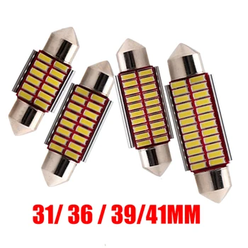 

YSY 4X Festoon 12SMD 4014 led bulbs c5w c10w 31mm 36mm 39mm 41mm Car Reading Dome Lights CANBUS License Plate Light white DC12v