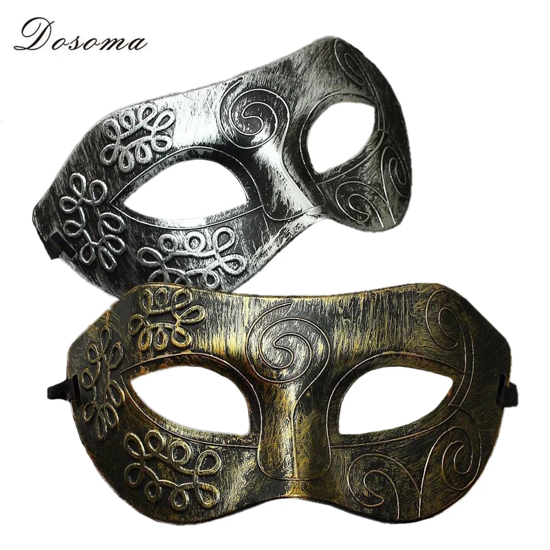 Image New Retro Gentleman Face Mask Costume Dancing Party Halloween Mask Burnished Antique Venetian Mardi Gras Masquerade Ball Masque