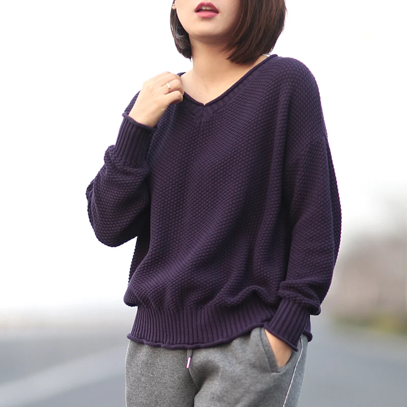 Johnature Brand Sweater Women Spring Clothing 2019 New Casual Knitted Long Sleeve V-Neck Pullover Sweaters
Johnature Brand Sweater Women Spring Clothing 2019 New Casual Knitted Long Sleeve V-Neck Pullover Sweaters