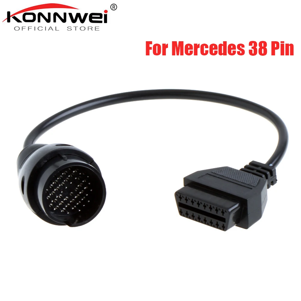 Diagnostic Cable for Mercedes 38 Pin To OBD OBD2 16 Pin Female Connector for Mercedes OBD II Diagnosis Cable for OBDII Car Tools
Diagnostic Cable for Mercedes 38 Pin To OBD OBD2 16 Pin Female Connector for Mercedes OBD II Diagnosis Cable for OBDII Car Tools