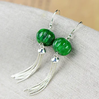 Fine Jewelry 925 Sterling Silver Natural Gemstone Jade Earrings For Women Jewellery Accessories Boucles D'Oreilles Argent 925
Fine Jewelry 925 Sterling Silver Natural Gemstone Jade Earrings For Women Jewellery Accessories Boucles D'Oreilles Argent 925