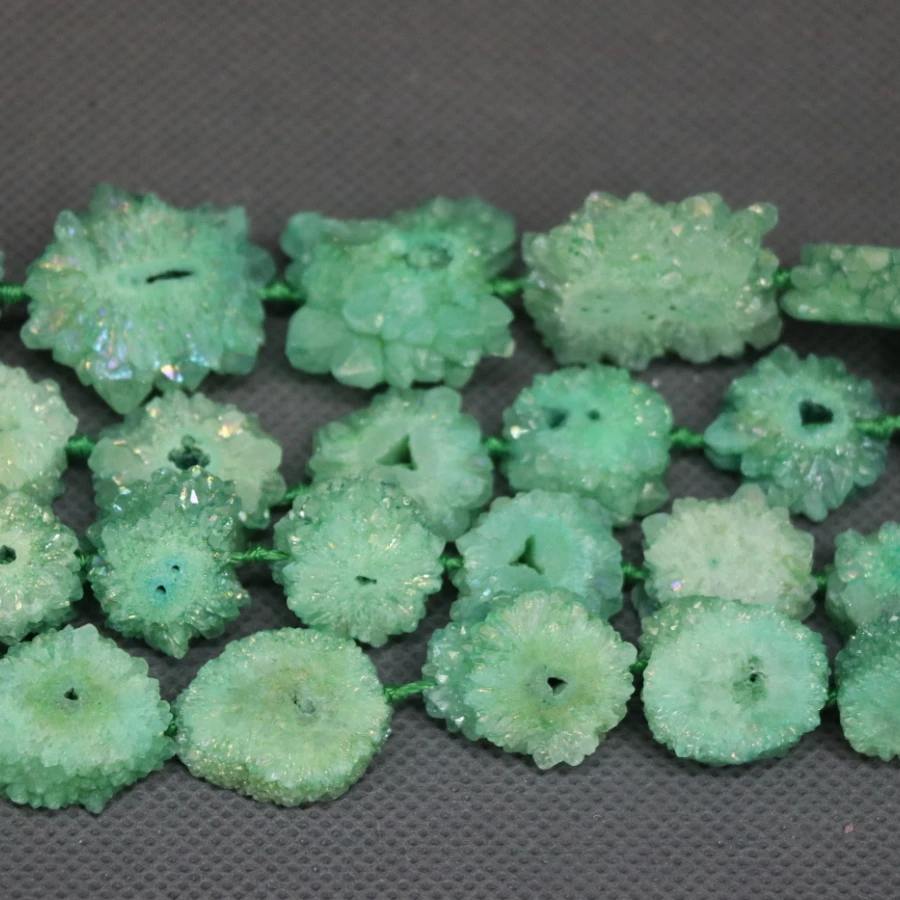 (KINDGEMS) Electro Green Druzy Crystal Quartz Beads Pendant Necklace, Women Connector Accessories Popularity European Jewelry
(KINDGEMS) Electro Green Druzy Crystal Quartz Beads Pendant Necklace, Women Connector Accessories Popularity European Jewelry