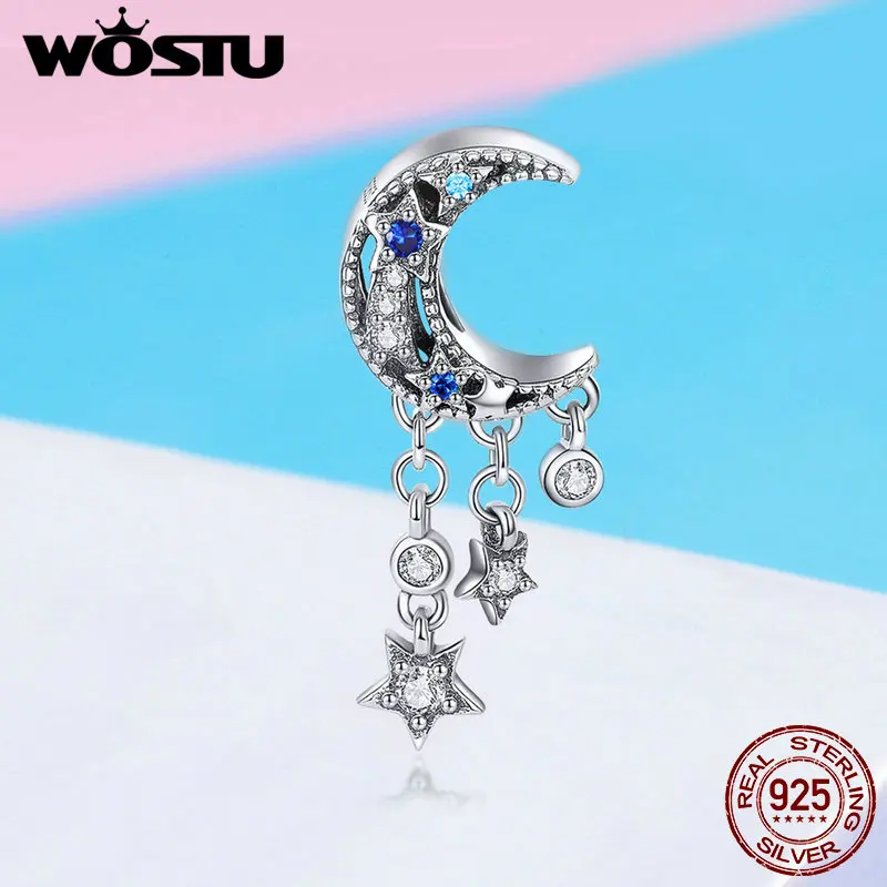 WOSTU Top Sale 925 Sterling Silver Shimmering Midnight Moon & Stars Bead Charms fit Anniversary Bracelet Necklace Jewelry FNC023
WOSTU Top Sale 925 Sterling Silver Shimmering Midnight Moon & Stars Bead Charms fit Anniversary Bracelet Necklace Jewelry FNC023