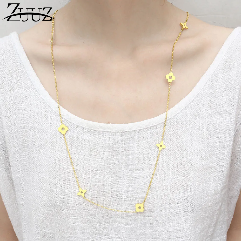 ZUUZ long necklace stainless steel jewelry accessories fashion chain necklaces & pendants for women female silver gold neckless
ZUUZ long necklace stainless steel jewelry accessories fashion chain necklaces & pendants for women female silver gold neckless