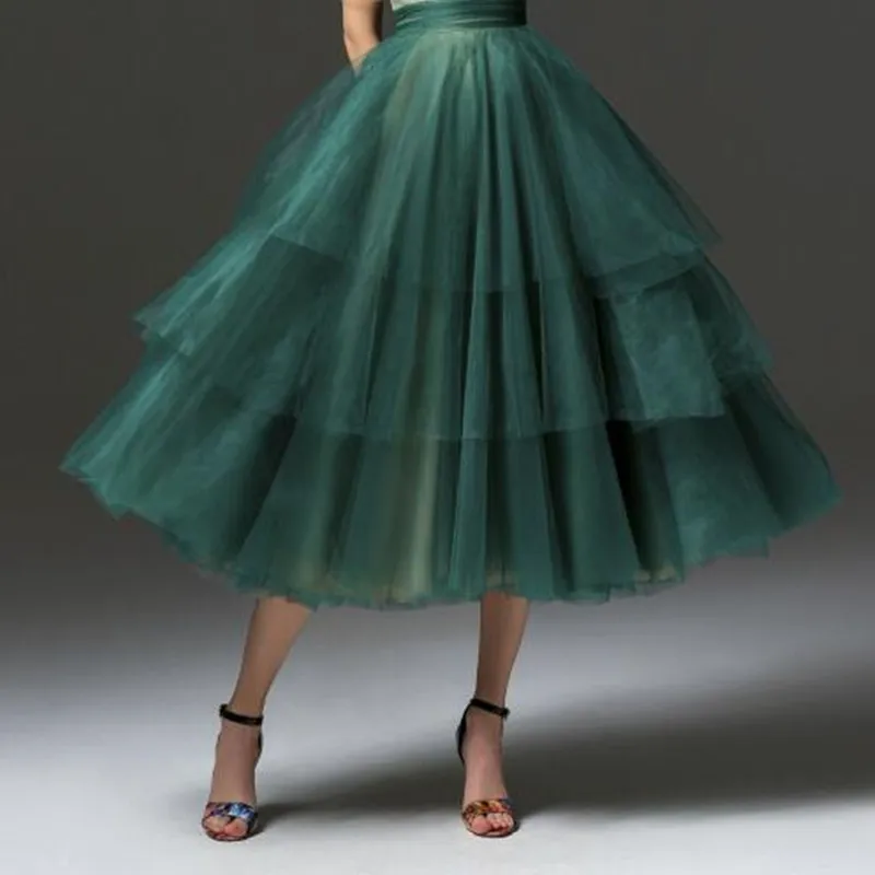 New Style Adult Ruffles Skirt Elastic High Waistline A Line Ankle Length Skirts Layers Custom Spring Autumn Chic Tulle Skirts
New Style Adult Ruffles Skirt Elastic High Waistline A Line Ankle Length Skirts Layers Custom Spring Autumn Chic Tulle Skirts