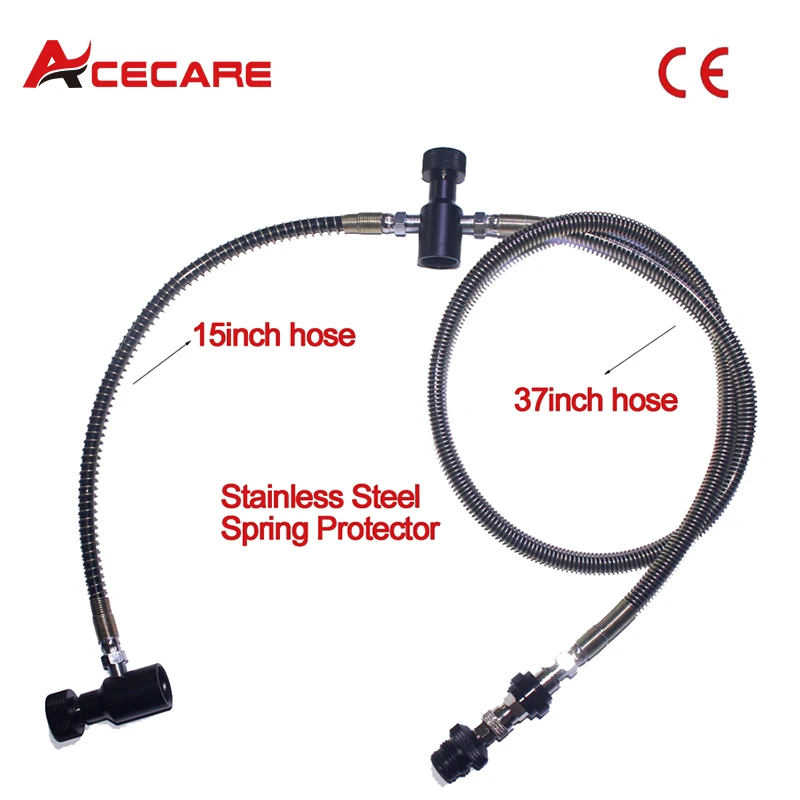 Acecare New Paintball Airsoft PCP Double Tank Straight Remote Hose Line With Slide Check Quick Disconnect 2019
Acecare New Paintball Airsoft PCP Double Tank Straight Remote Hose Line With Slide Check Quick Disconnect 2019