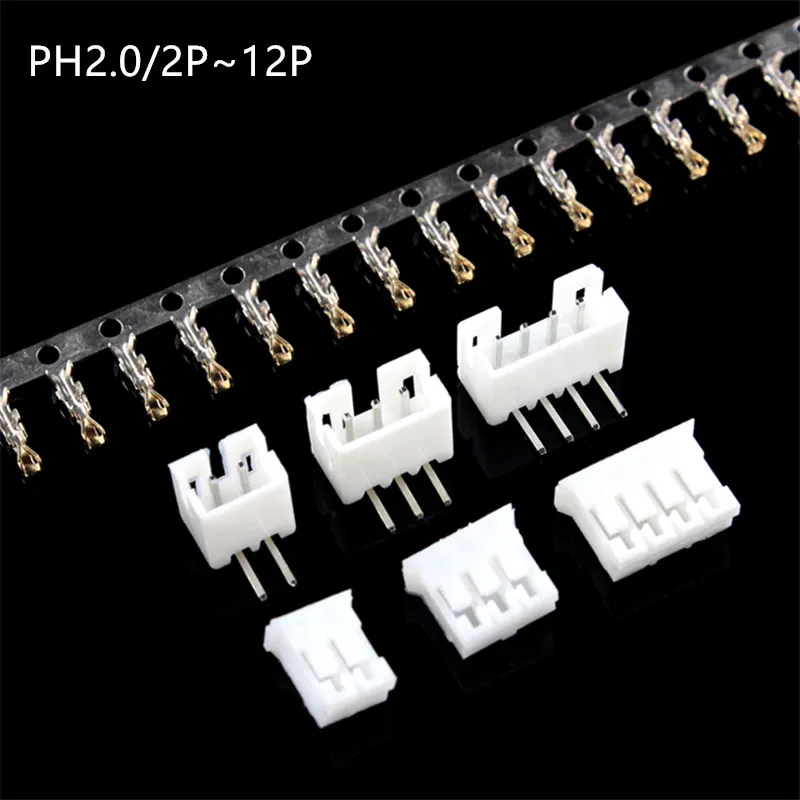 30pcs PH2.0 2p 3p 4p 5p 6p 7 pin 2.0mm Pitch Terminal Kit / Housing / Pin Header JST Connector Wire Connectors Adaptor PH Kits
30pcs PH2.0 2p 3p 4p 5p 6p 7 pin 2.0mm Pitch Terminal Kit / Housing / Pin Header JST Connector Wire Connectors Adaptor PH Kits
