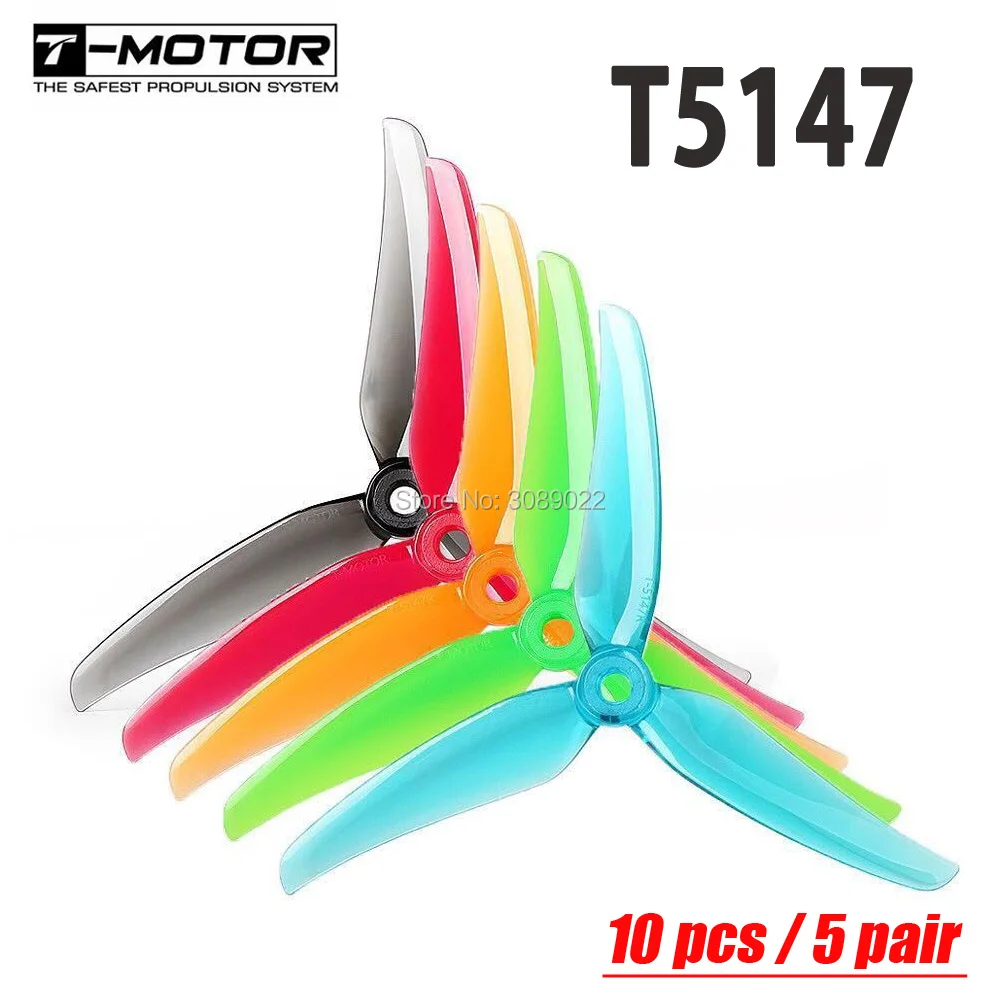 10 pcs / 5 pair T-MOTOR T5147 5147 3 Blade cw ccw Propeller prop compatible POPO brushless motor for FPV Racing Drone frame F40
10 pcs / 5 pair T-MOTOR T5147 5147 3 Blade cw ccw Propeller prop compatible POPO brushless motor for FPV Racing Drone frame F40