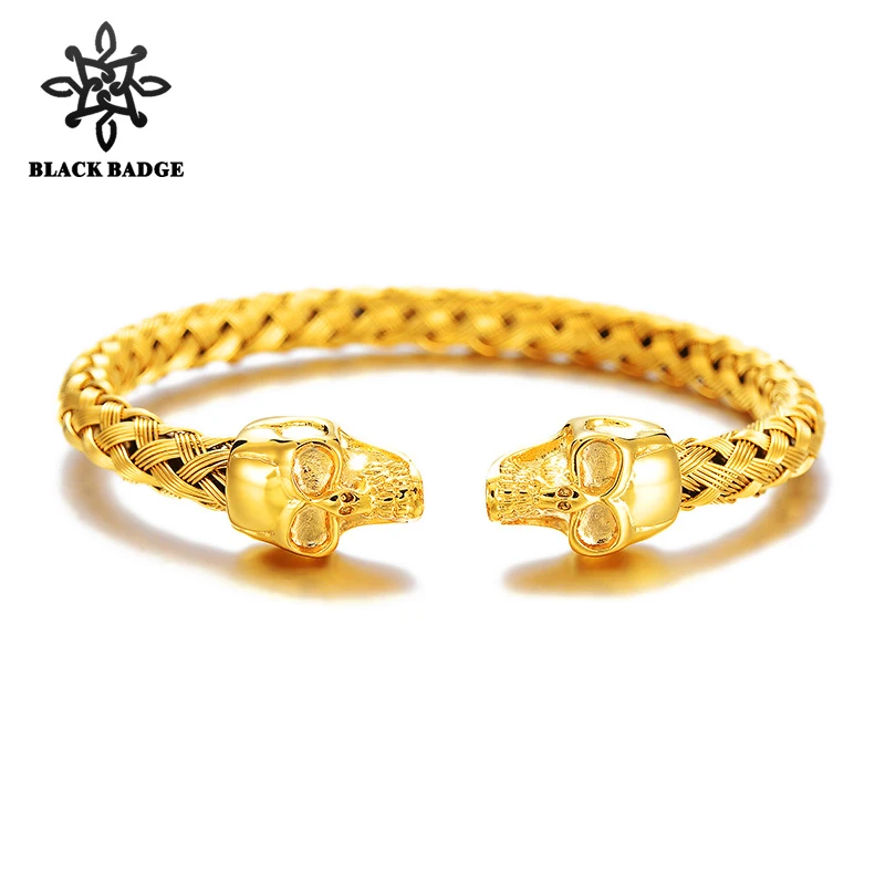 Men Hip Hop Jewelry Skull Skeleton Gold Bracelet 316L Weave Style Bracelet Titanium Stainless Steel Chain Pendants Necklaces
Men Hip Hop Jewelry Skull Skeleton Gold Bracelet 316L Weave Style Bracelet Titanium Stainless Steel Chain Pendants Necklaces