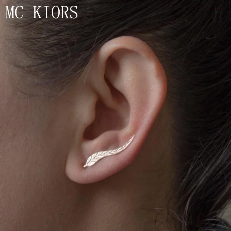 Simple Joker Design Gold Alloy Leaf Stud Earrings For Women Fashion Jewelry Feminine Wings For Party Gifts 2018 New
Simple Joker Design Gold Alloy Leaf Stud Earrings For Women Fashion Jewelry Feminine Wings For Party Gifts 2018 New