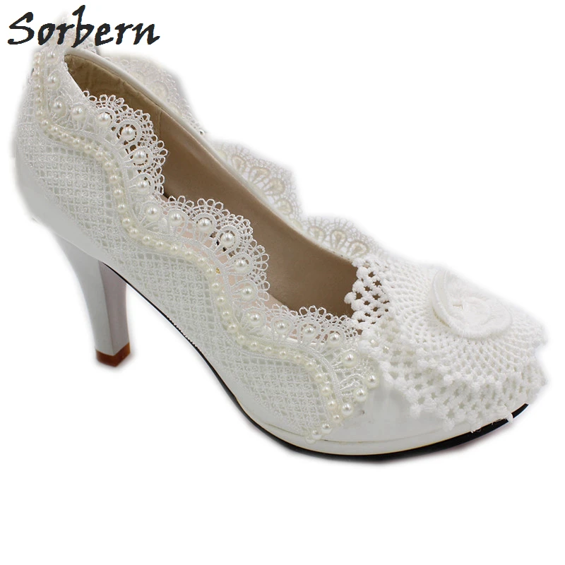 Sorbern New Lace Wedding Shoes Kitten Heels 3Cm 5Cm 8Cm High Heel Bridal Shoe Slip On Lace Flowers Ankle Straps Size 8
Sorbern New Lace Wedding Shoes Kitten Heels 3Cm 5Cm 8Cm High Heel Bridal Shoe Slip On Lace Flowers Ankle Straps Size 8