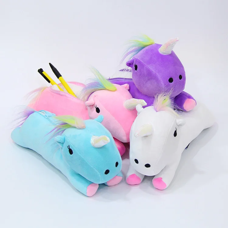 

30CM Cute Plush Unicorn Pencil Case Bag For School Supplies Stationery Kawaii Pencilcase Pencil Box Gift For Students Kids Toy