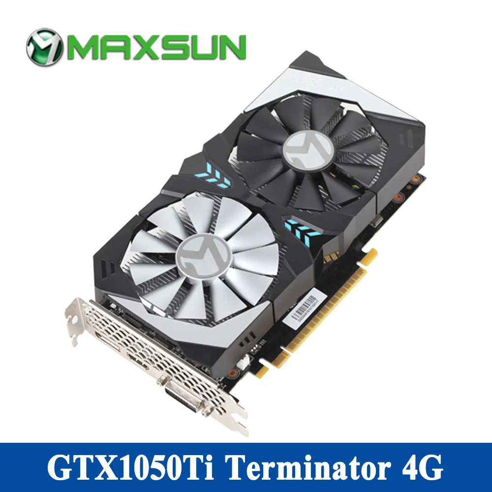 MAXSUN gtx 1050 ti 4G Видео карта 7000 МГц 128bit GDDR5 16nm NVIDIA PCI-Express 3 0X16 HDMI + DP DVI игровой 1050ti
