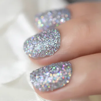 Full Thick Glitter Style False Nails with Holographic Glitter Short Round Fingernails 24 count with glue sticker
Full Thick Glitter Style False Nails with Holographic Glitter Short Round Fingernails 24 count with glue sticker