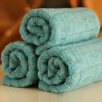 

1Lot 2 pcs 34x75cm Bamboo Fiber Travel Trip Bath Room Hand Face Towels Green Pink Color