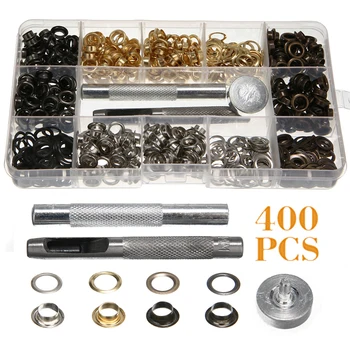 400pcs 4 Colors Eyelets Copper Grommet Metal Eyelet Assorted DIY crafts projects for Bags Shoes Curtain Clothing with Box
400pcs 4 Colors Eyelets Copper Grommet Metal Eyelet Assorted DIY crafts projects for Bags Shoes Curtain Clothing with Box