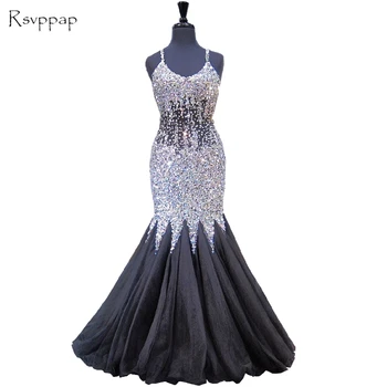 Long Evening Dress 2020 Luxurious Mermaid Spaghetti Strap Crystals Beaded Backless New Arrival Black Women Formal Evening Gowns
Long Evening Dress 2020 Luxurious Mermaid Spaghetti Strap Crystals Beaded Backless New Arrival Black Women Formal Evening Gowns