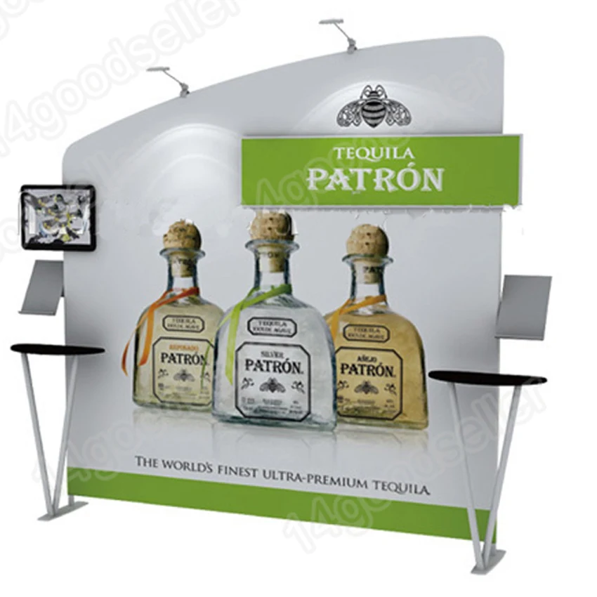 10ft trade show display with Monitor bracket shelf Lights pop up stand booth back wall custom print exhibition advertising
10ft trade show display with Monitor bracket shelf Lights pop up stand booth back wall custom print exhibition advertising