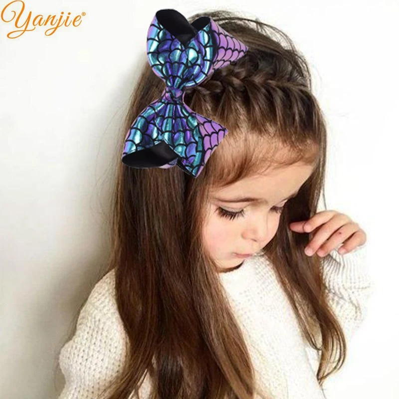 7'' Metallic Glitter Mermaid Big Hair Bow Hair Clips Girls 2019 New Arrival Kids Chic Hairbow DIY Hair Accessories For Women
7'' Metallic Glitter Mermaid Big Hair Bow Hair Clips Girls 2019 New Arrival Kids Chic Hairbow DIY Hair Accessories For Women