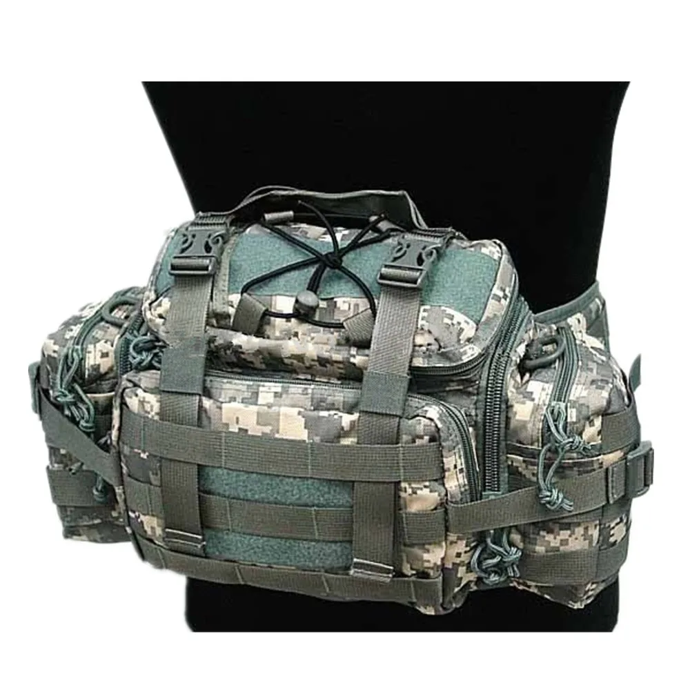 Airsoft Molle waist bag backpack Utility Gear Assault Waist Pouch Bag nylon OD ACU BK OD ACU (3)