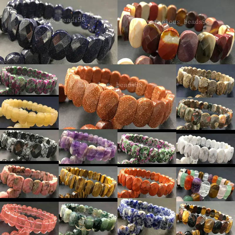 Mookaite Goldstone Blue Sand Crystal Howlite Cherry Quartz Jaspe Tiger's Eye Rhodorite beads Stretch Bracelet 7 1/2" PWB615b
Mookaite Goldstone Blue Sand Crystal Howlite Cherry Quartz Jaspe Tiger's Eye Rhodorite beads Stretch Bracelet 7 1/2" PWB615b