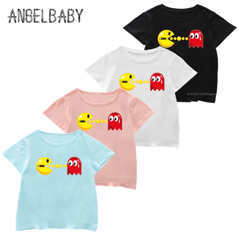 Kids Summer Girls & Boys T shirt Children Game Pac-Man Eat Ghost Cartoon Printed T-shirt Pacman Funny Cute Baby Clothes 5223F
Kids Summer Girls & Boys T shirt Children Game Pac-Man Eat Ghost Cartoon Printed T-shirt Pacman Funny Cute Baby Clothes 5223F
