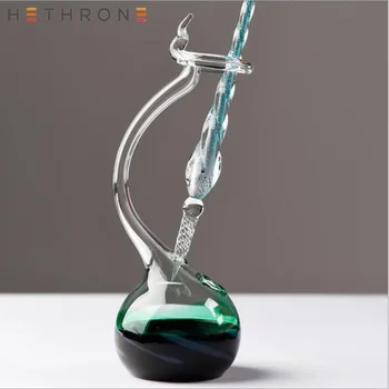 Hethrone High quality Crystal Glass Dip pen Fountain pens Transparent Spiral round body art dip Fountain Pen luxury pluma fuente
Hethrone High quality Crystal Glass Dip pen Fountain pens Transparent Spiral round body art dip Fountain Pen luxury pluma fuente