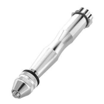 Mini Micro Aluminum Hand Drill Drilling With Keyless Chuck +10 Twist Drills Bits Silver
Mini Micro Aluminum Hand Drill Drilling With Keyless Chuck +10 Twist Drills Bits Silver