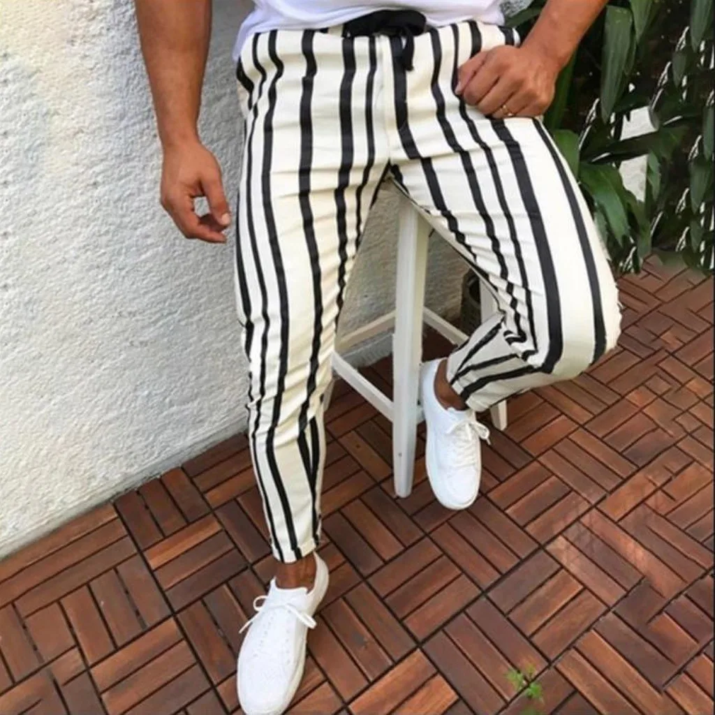 Men's Casual Line Long Pant Sport Straight Hip Hop Slim Fit Trousers Jeans Pants In A Cage Comfortable Linen Pants Man
Men's Casual Line Long Pant Sport Straight Hip Hop Slim Fit Trousers Jeans Pants In A Cage Comfortable Linen Pants Man