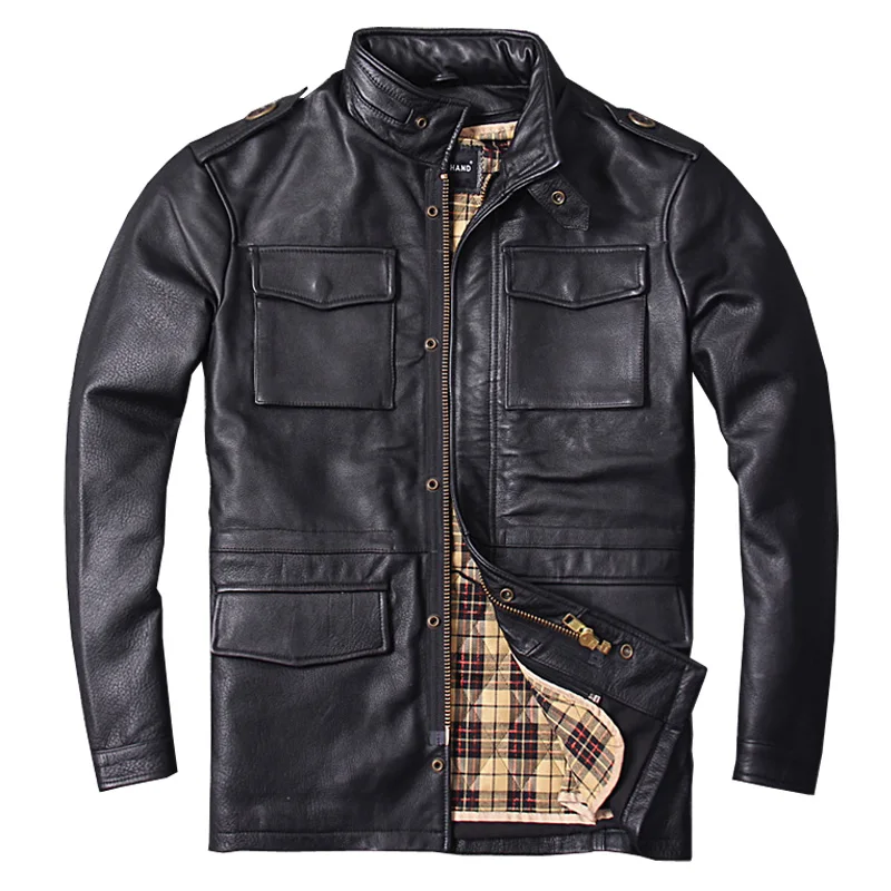 2019 Black Long M65 Genuine Leather Mens Jacket Real Thick Cowhide Plus Size 6XL Russian Winter Warm Leather Coat FREE SHIPPING
2019 Black Long M65 Genuine Leather Mens Jacket Real Thick Cowhide Plus Size 6XL Russian Winter Warm Leather Coat FREE SHIPPING