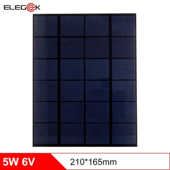 ELEGEEK Mini 5W 6V Solar Power Panel Cell Bank DIY Home Solar System For Battery Cell Phone Chargers Portable Solar Panel 6V
ELEGEEK Mini 5W 6V Solar Power Panel Cell Bank DIY Home Solar System For Battery Cell Phone Chargers Portable Solar Panel 6V