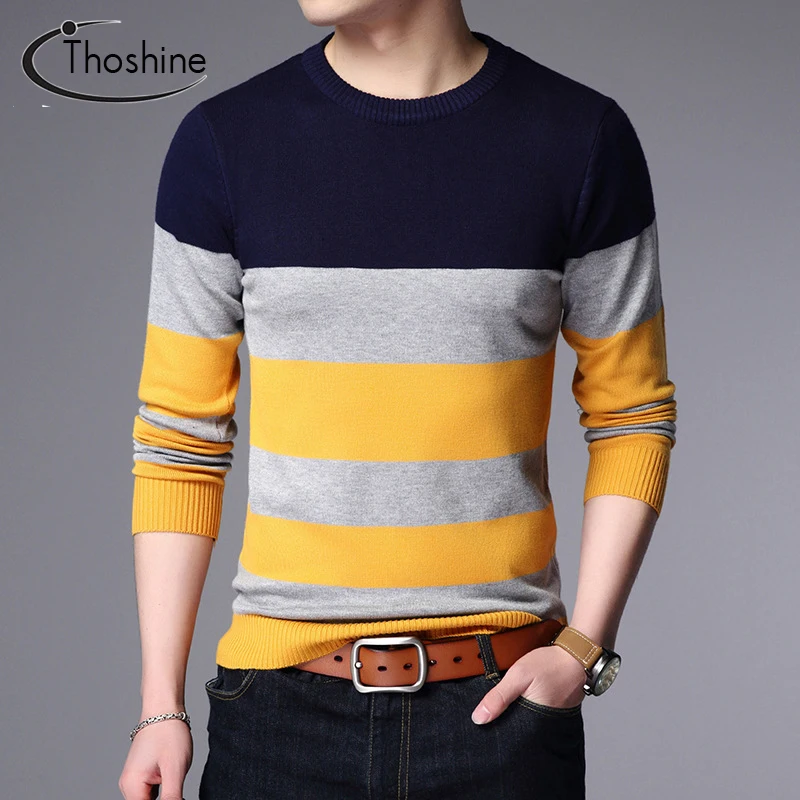 Thoshine Brand Spring Autumn Style Men Knitted Thin Sweaters Striped O-Neck Patchwork Male Casual Pullovers Wool Outwear Jumpers
Thoshine Brand Spring Autumn Style Men Knitted Thin Sweaters Striped O-Neck Patchwork Male Casual Pullovers Wool Outwear Jumpers