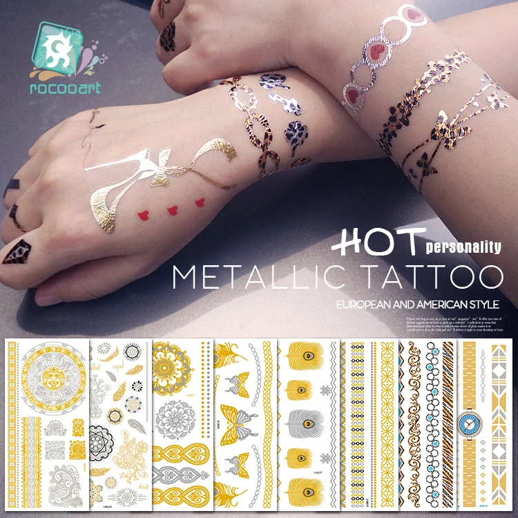 Free Shipping Hot Fashional 2019 Metallic Temporary Tattoo , Gold Silver Mandala Flower Feather Flash Bling Tattoo
Free Shipping Hot Fashional 2019 Metallic Temporary Tattoo , Gold Silver Mandala Flower Feather Flash Bling Tattoo