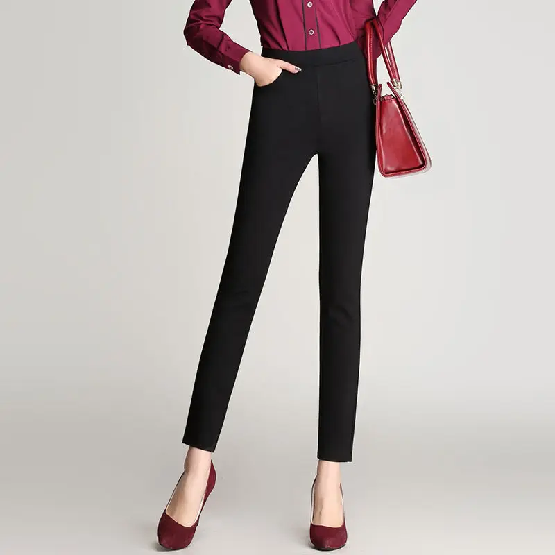 Middle Aged Women Ankle-length Pants Casual Solid High Waist Plus Size Pencil Pants For Woman Skinny Elastic Waist Trousers
Middle Aged Women Ankle-length Pants Casual Solid High Waist Plus Size Pencil Pants For Woman Skinny Elastic Waist Trousers