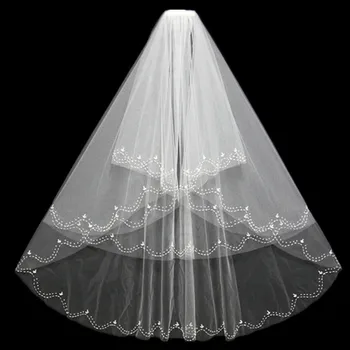 Real Photos White Ivory Wedding Veil Short With Comb Beaded Mantilla Bridal Veil Wedding Accessories Veu De Noiva
Real Photos White Ivory Wedding Veil Short With Comb Beaded Mantilla Bridal Veil Wedding Accessories Veu De Noiva