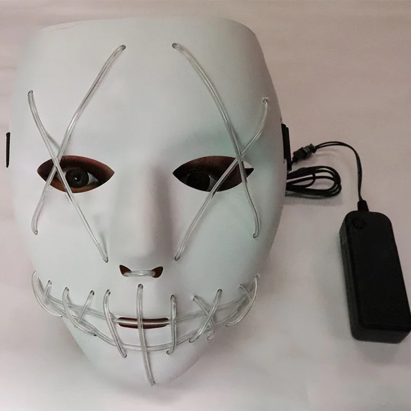 Halloween Mask LED Light Up Funny Masks The Purge Election Year Great for Festival Cosplay Halloween Costume Supplies Party Masks Glow In Dark (4)