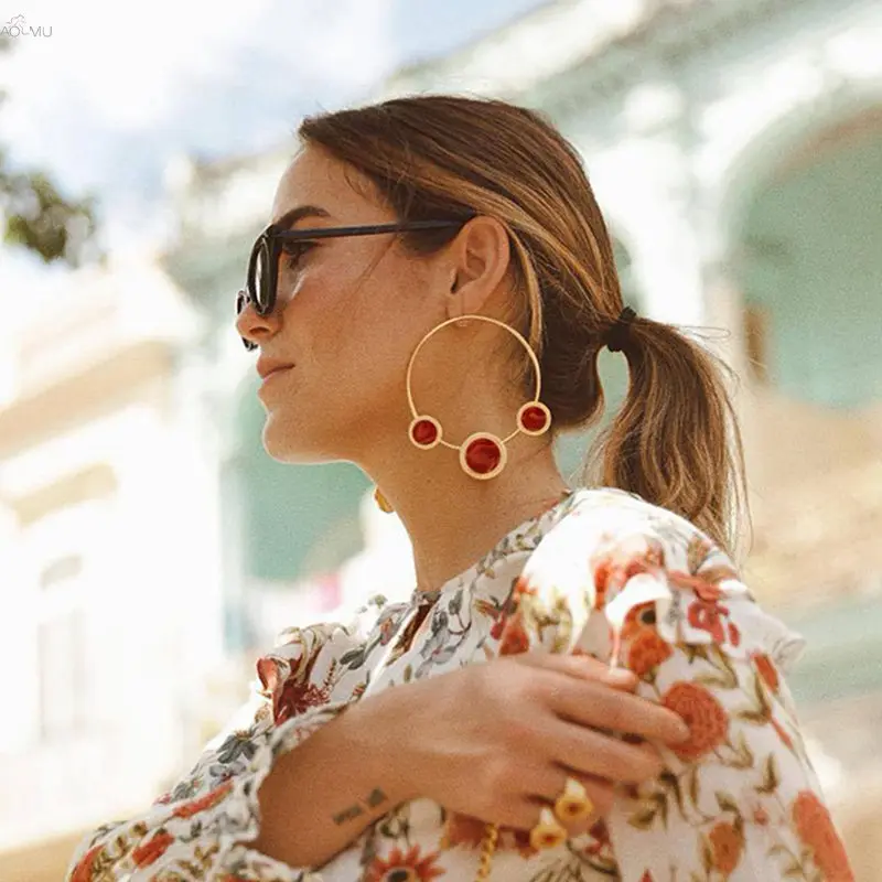 Oversize Large Round Circle Earring For Women Exaggeration Gold Geometric Statement Long Dangle Earrings Fashion Jewelry Set
Oversize Large Round Circle Earring For Women Exaggeration Gold Geometric Statement Long Dangle Earrings Fashion Jewelry Set