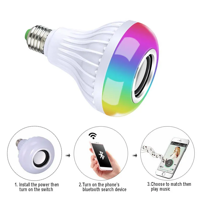 Wireless Bluetooth Music Bulb Speaker with LED Colorful Remote Control Speakers Portable Outdoor Emergency LED Light Loudspeaker
Wireless Bluetooth Music Bulb Speaker with LED Colorful Remote Control Speakers Portable Outdoor Emergency LED Light Loudspeaker