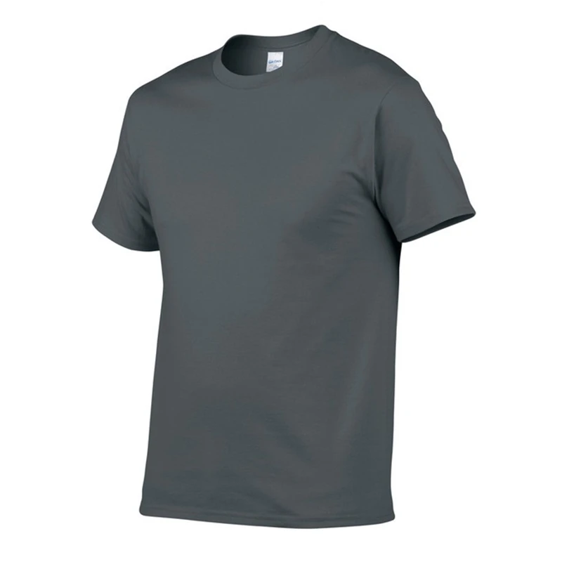 Футболка мужская Однотонная футболка в простом стиле повседневная с коротким
