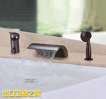 Copper ORB dark bronze Modern Tub Waterfall / Handshower Included with Ceramic Valve 1-Handle 3-Holes for Chrome Bathtub Faucet
Copper ORB dark bronze Modern Tub Waterfall / Handshower Included with Ceramic Valve 1-Handle 3-Holes for Chrome Bathtub Faucet