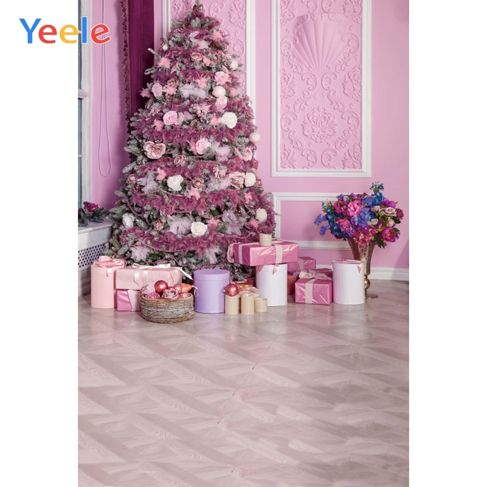 Yeele Photography Backdrops Interior Christmas Trees Gift Vase Pink Wall Professional Photographic Backgrounds For Photo Studio 
Yeele Photography Backdrops Interior Christmas Trees Gift Vase Pink Wall Professional Photographic Backgrounds For Photo Studio