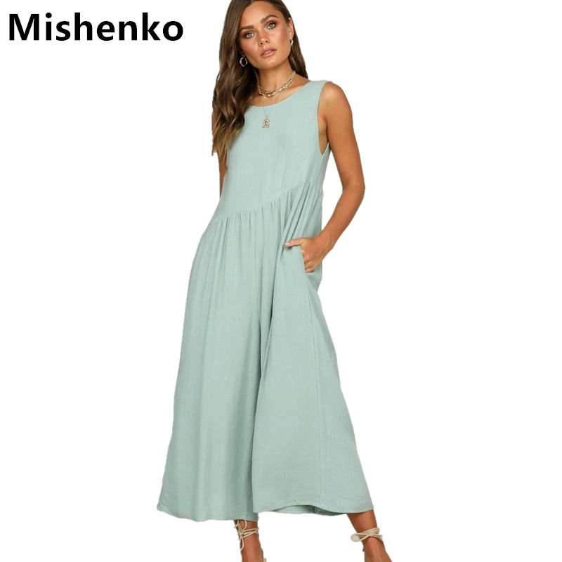 Mishenko Summer Overalls 2019 Backless Sleeveless Sexy Jumpsuit Solid Streetwear Rompers Womens Jumpsuit Body Overalls for Women
Mishenko Summer Overalls 2019 Backless Sleeveless Sexy Jumpsuit Solid Streetwear Rompers Womens Jumpsuit Body Overalls for Women