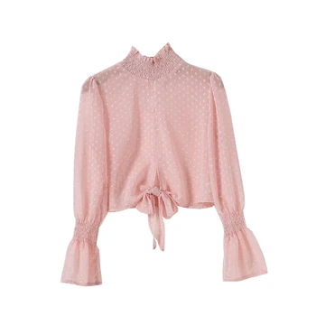 Casual Women Long Sleeve Lantern Sleeve Top T-shirt Solid Women Hemline Lace Up French Style Women Turleneck Crop Top T-shirt
Casual Women Long Sleeve Lantern Sleeve Top T-shirt Solid Women Hemline Lace Up French Style Women Turleneck Crop Top T-shirt