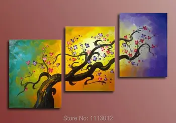 Hand Painted Home Decoration 3 Panel Set Abstract Yellow Red Flower Tree Oil Painting On Canvas Wall Art Picture For Living Room
Hand Painted Home Decoration 3 Panel Set Abstract Yellow Red Flower Tree Oil Painting On Canvas Wall Art Picture For Living Room